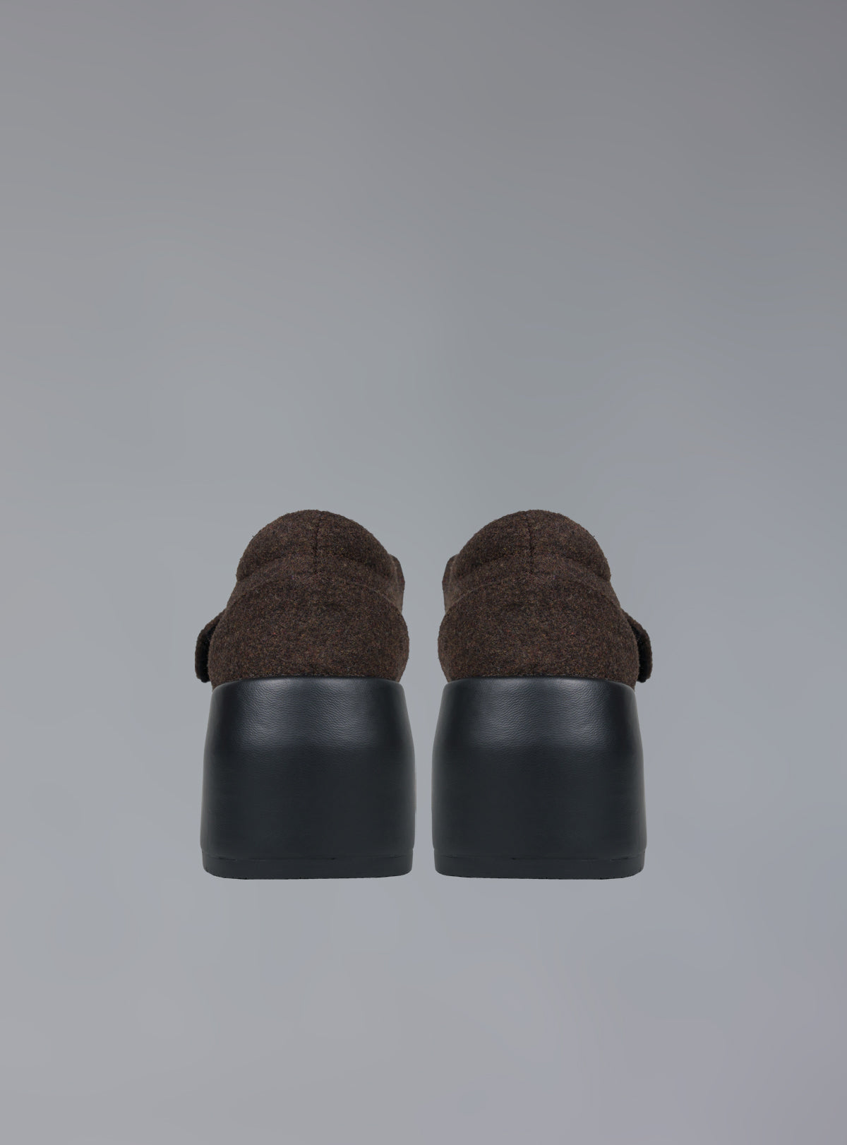 Felt Platform Sandal In Brown - UNIF Shoes|New Arrivals