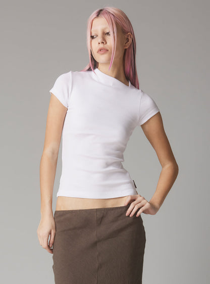 Rib Asymmetrical Cap Sleeve - UNIF Clothing|New Arrivals