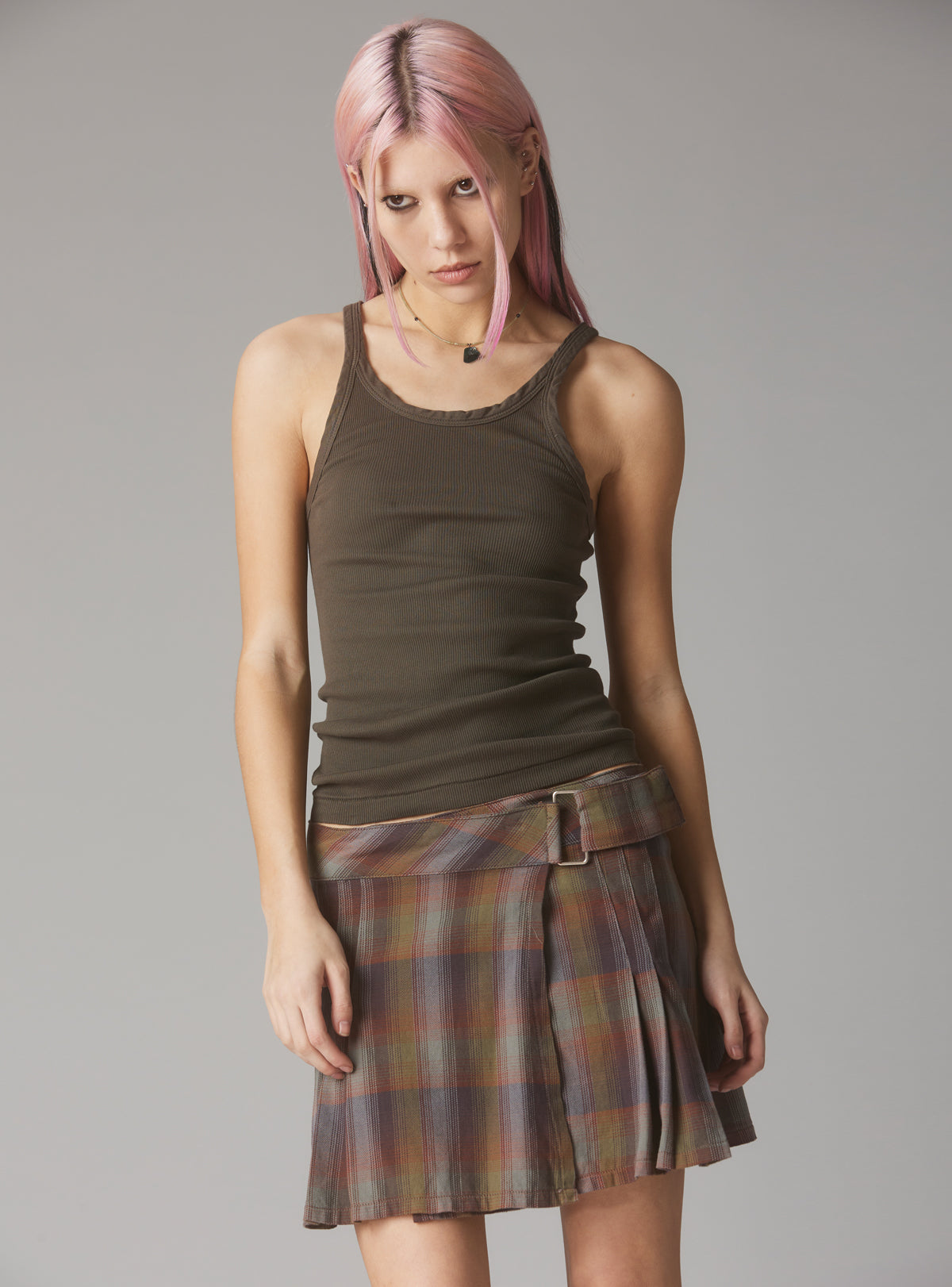 Staple Rib Tank Charcoal - UNIF Clothing|New Arrivals