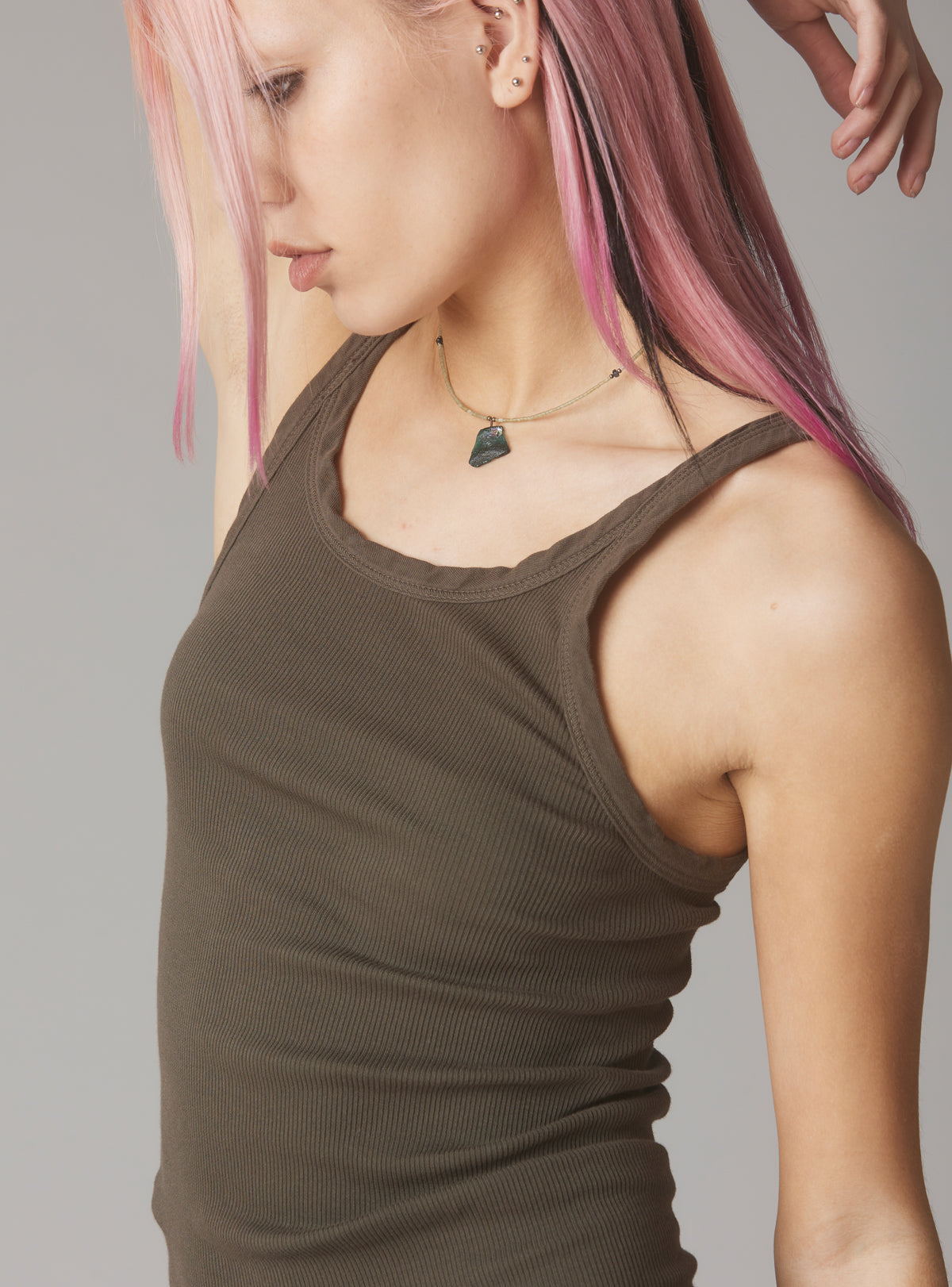 Staple Rib Tank Charcoal - UNIF Clothing|New Arrivals
