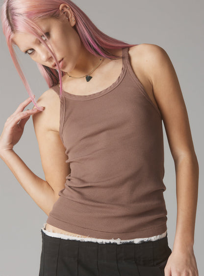 Staple Rib Tank Mauve - UNIF Clothing|New Arrivals
