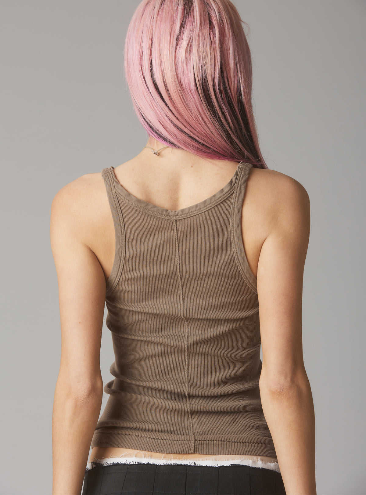 Staple Rib Tank Concrete - UNIF Clothing|New Arrivals
