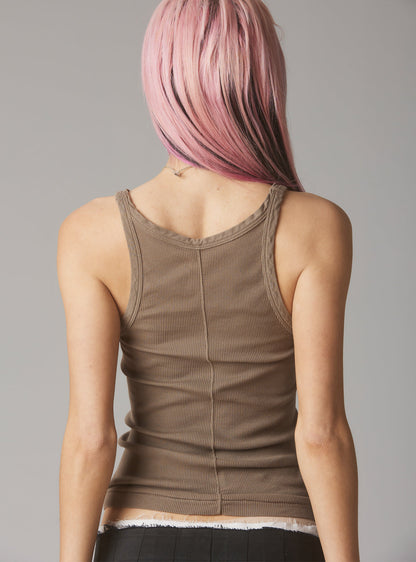 Staple Rib Tank Concrete - UNIF Clothing|New Arrivals
