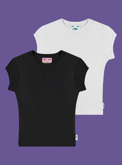 Cap Sleeve Baby Tee Two-Pack - UNIF Clothing|Tees