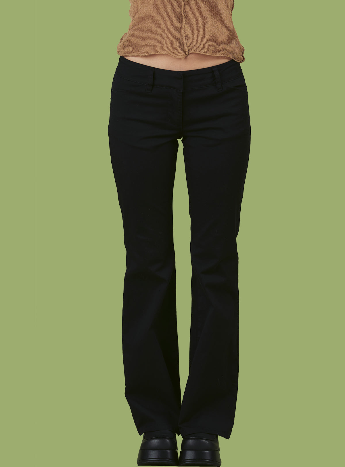 Black Low-Rise Bootcut Pant - UNIF Clothing