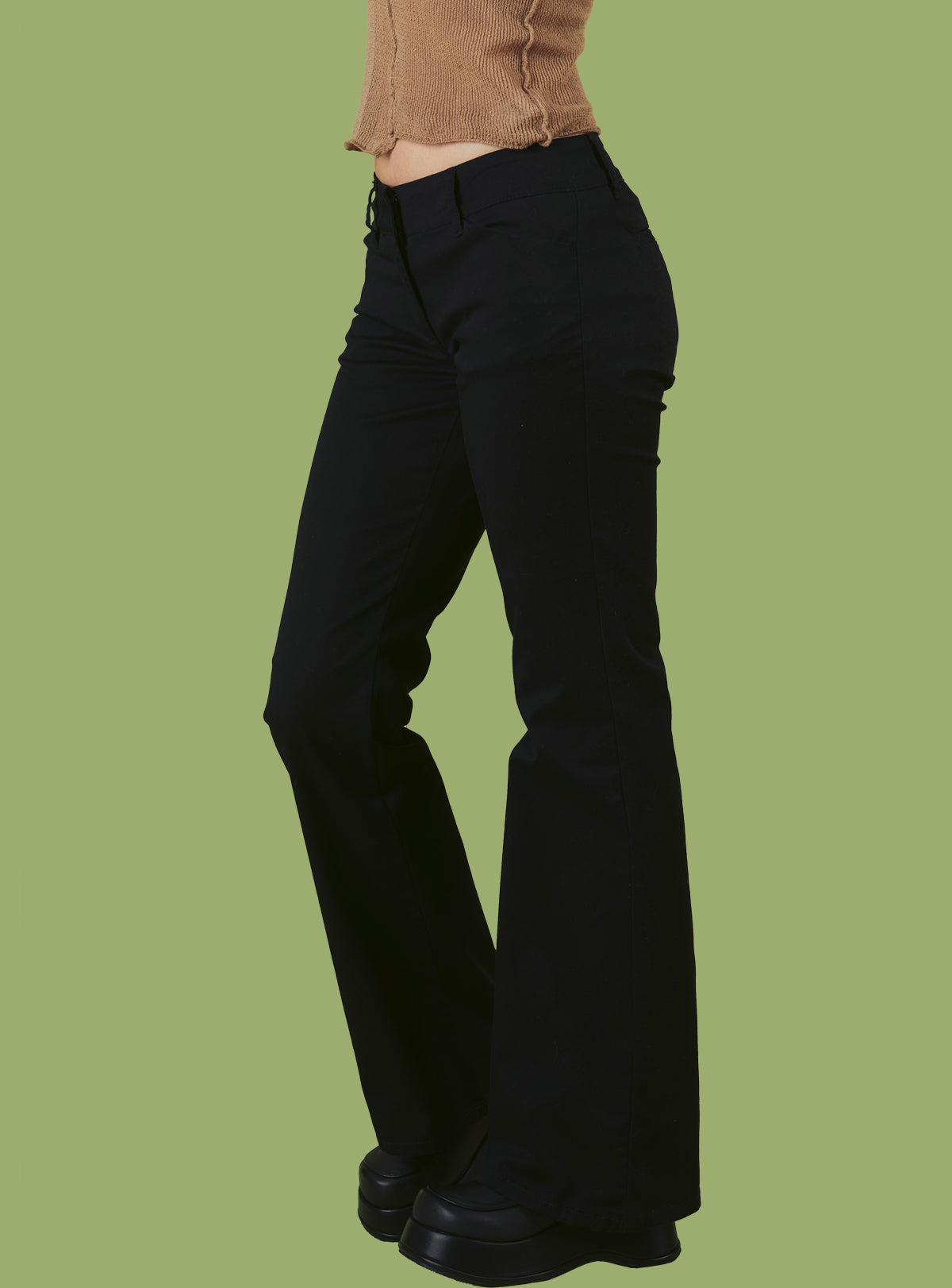Black Low-Rise Bootcut Pant - UNIF Clothing