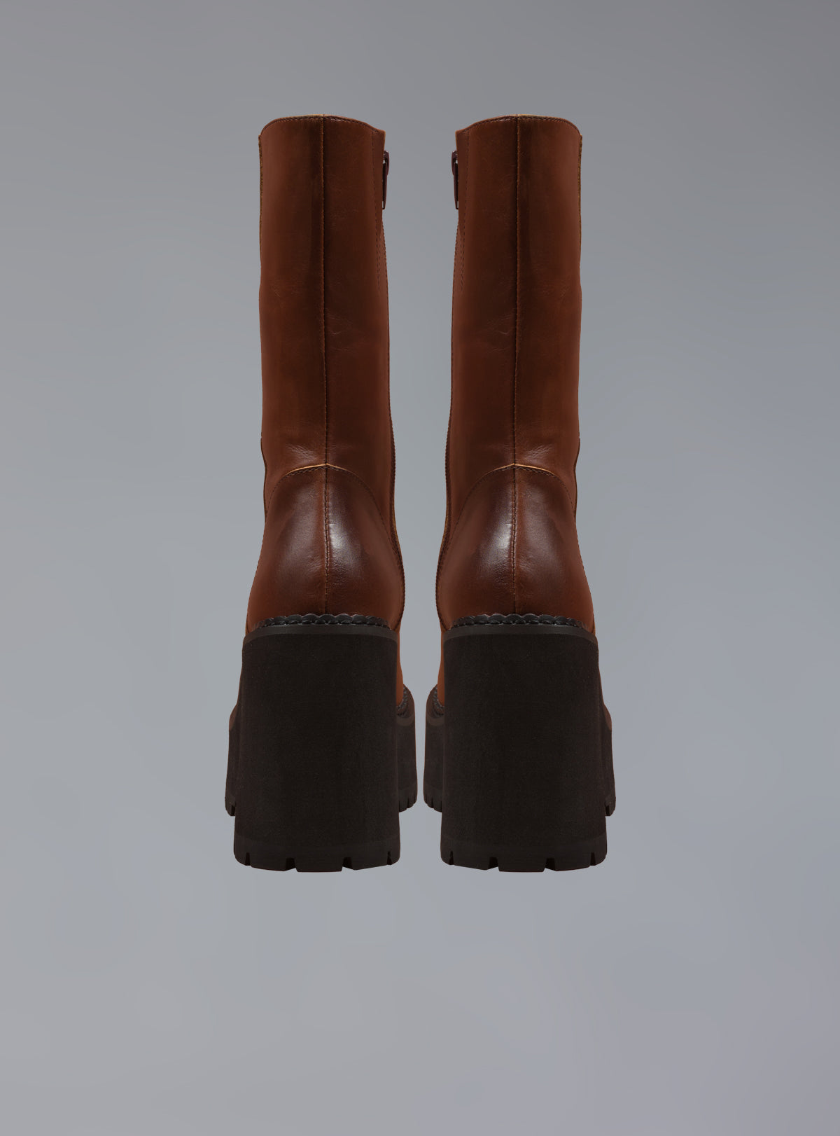 Brown Leather Platform Boot - UNIF Shoes