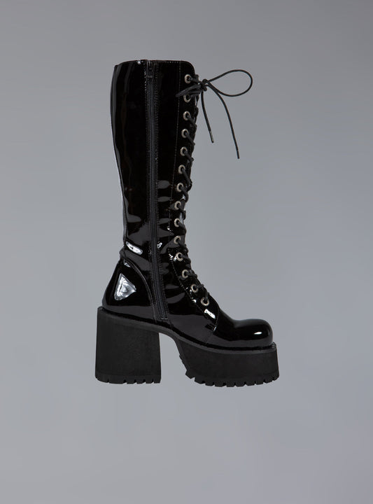 Knee High Leather Platform Boot - UNIF Shoes