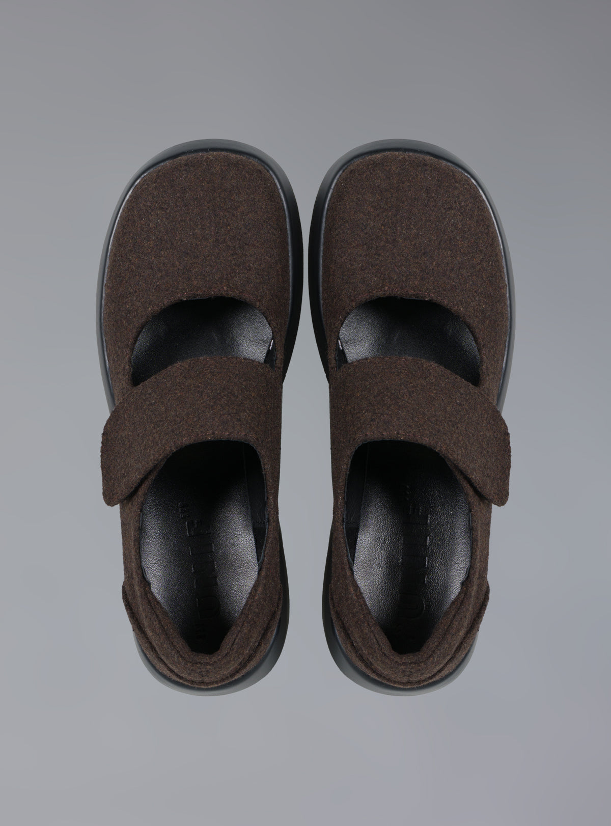 Felt Platform Sandal In Brown - UNIF Shoes|New Arrivals