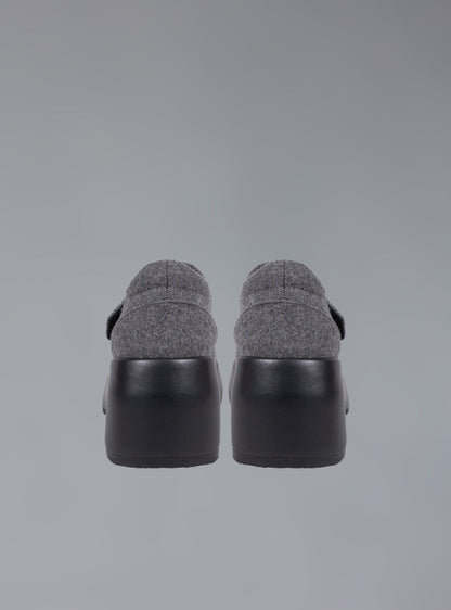 Felt Platform Sandal In Grey - UNIF Shoes