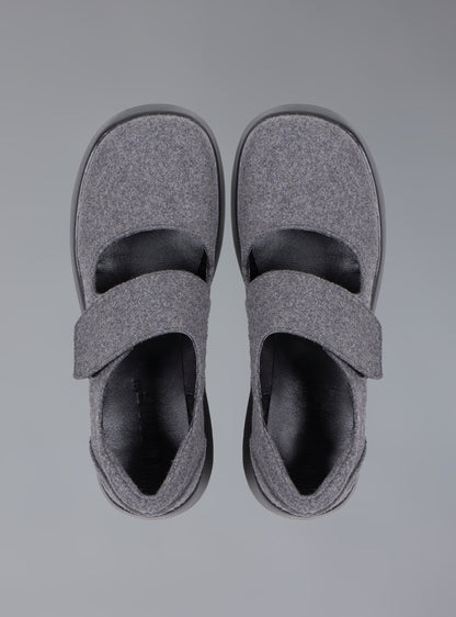 Felt Platform Sandal In Grey - UNIF Shoes