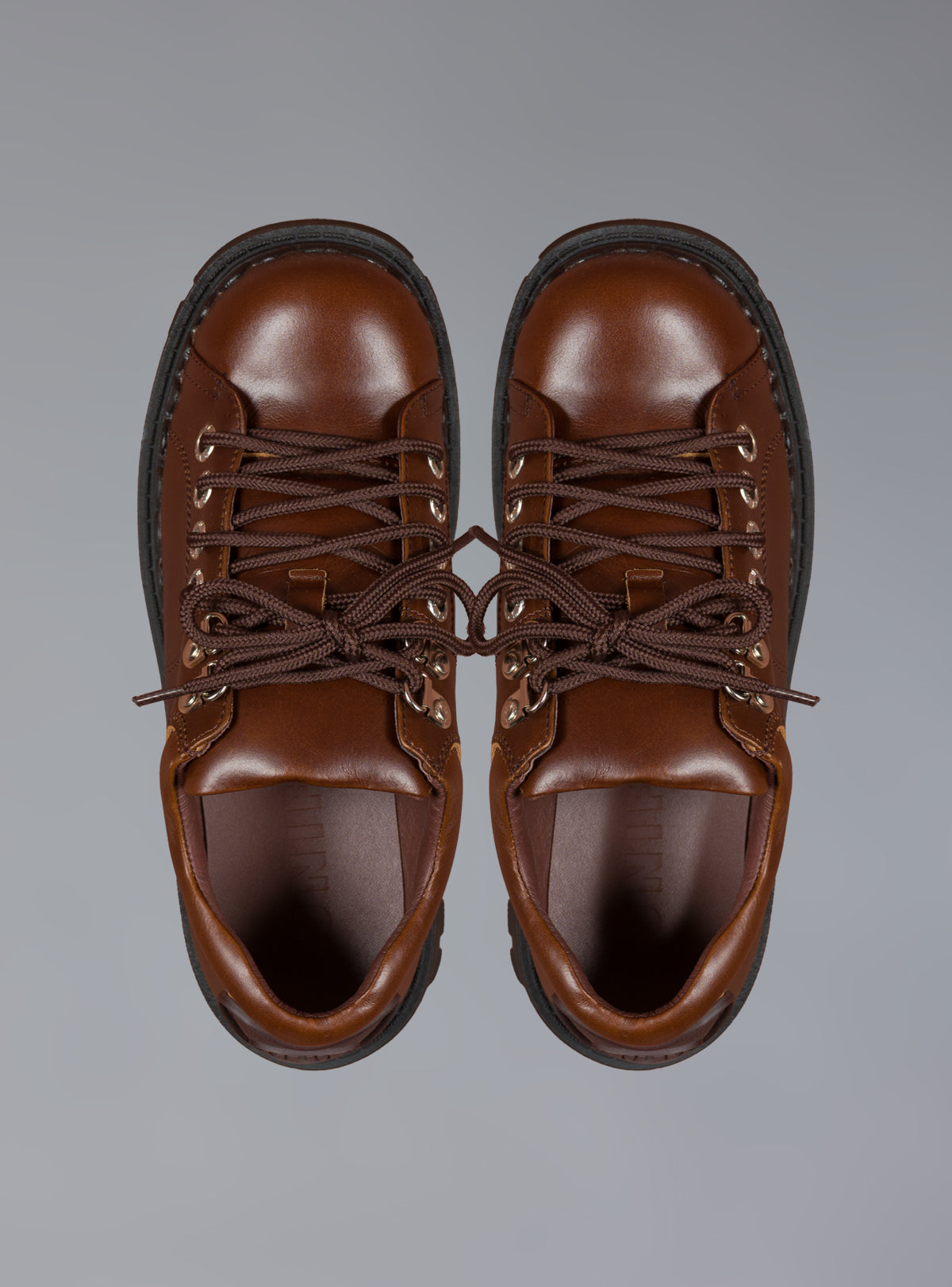 Low Top Leather Chunky Platform Boot in Brown - UNIF Shoes
