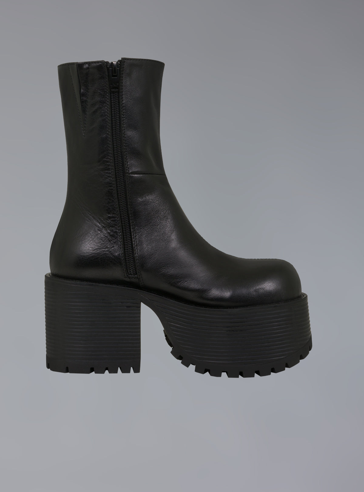 Stacked Platform Leather Boot With Heel - UNIF Shoes