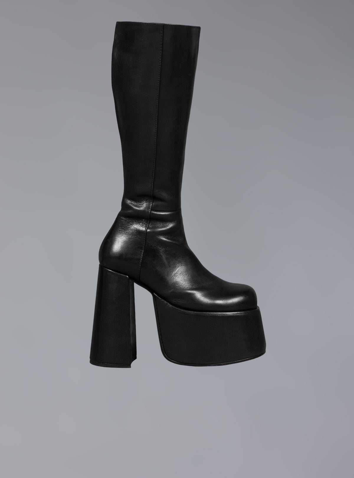 Stacked Leather Platform Boot With High Heel - UNIF Shoes