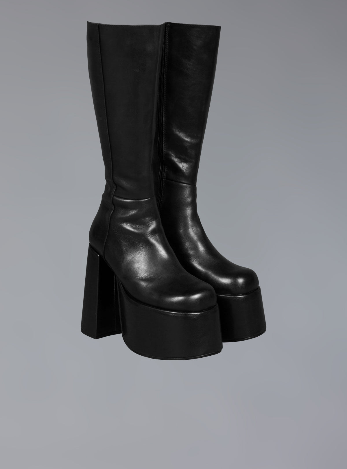 Stacked Leather Platform Boot With High Heel - UNIF Shoes