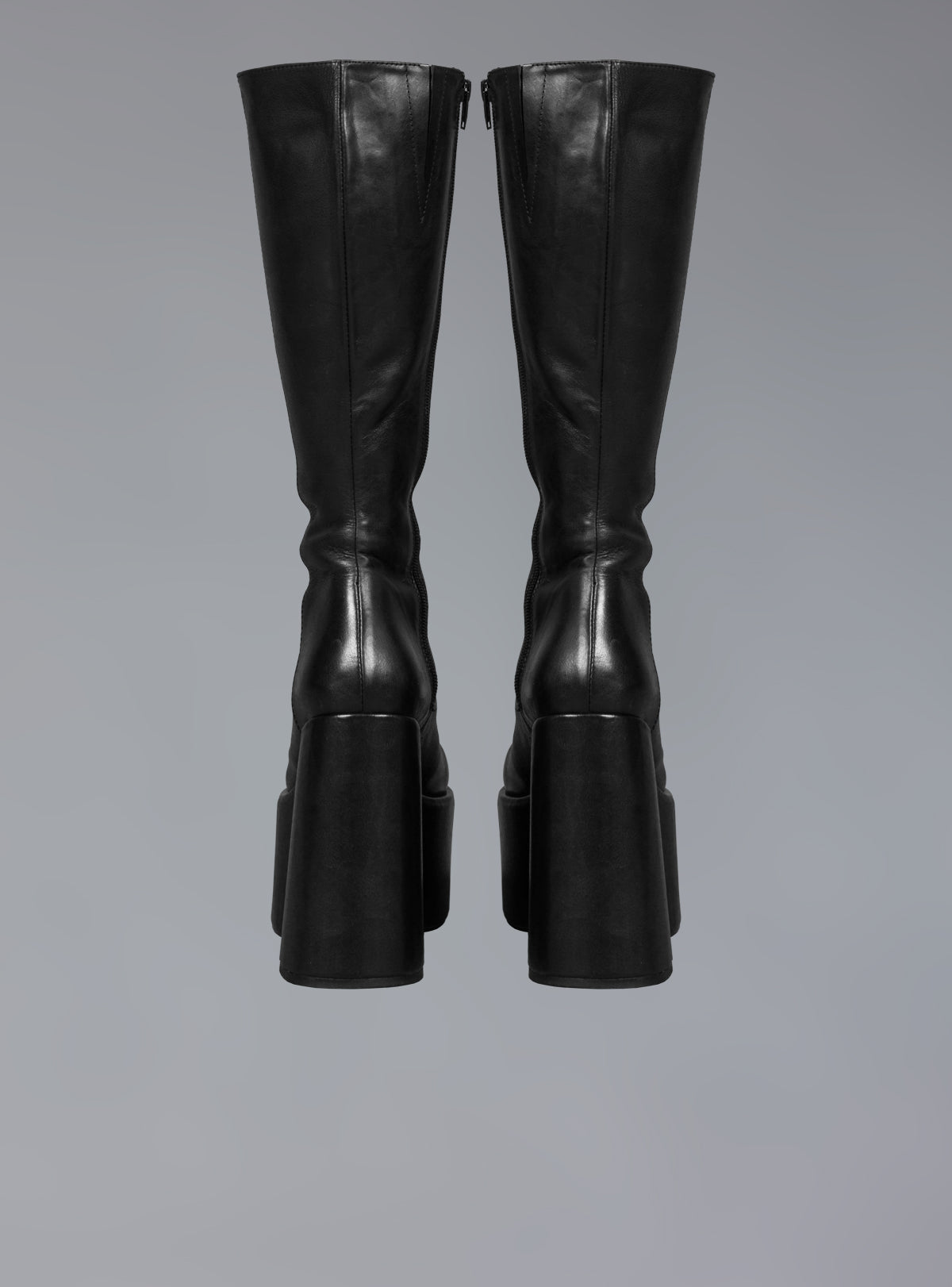 Stacked Leather Platform Boot With High Heel - UNIF Shoes