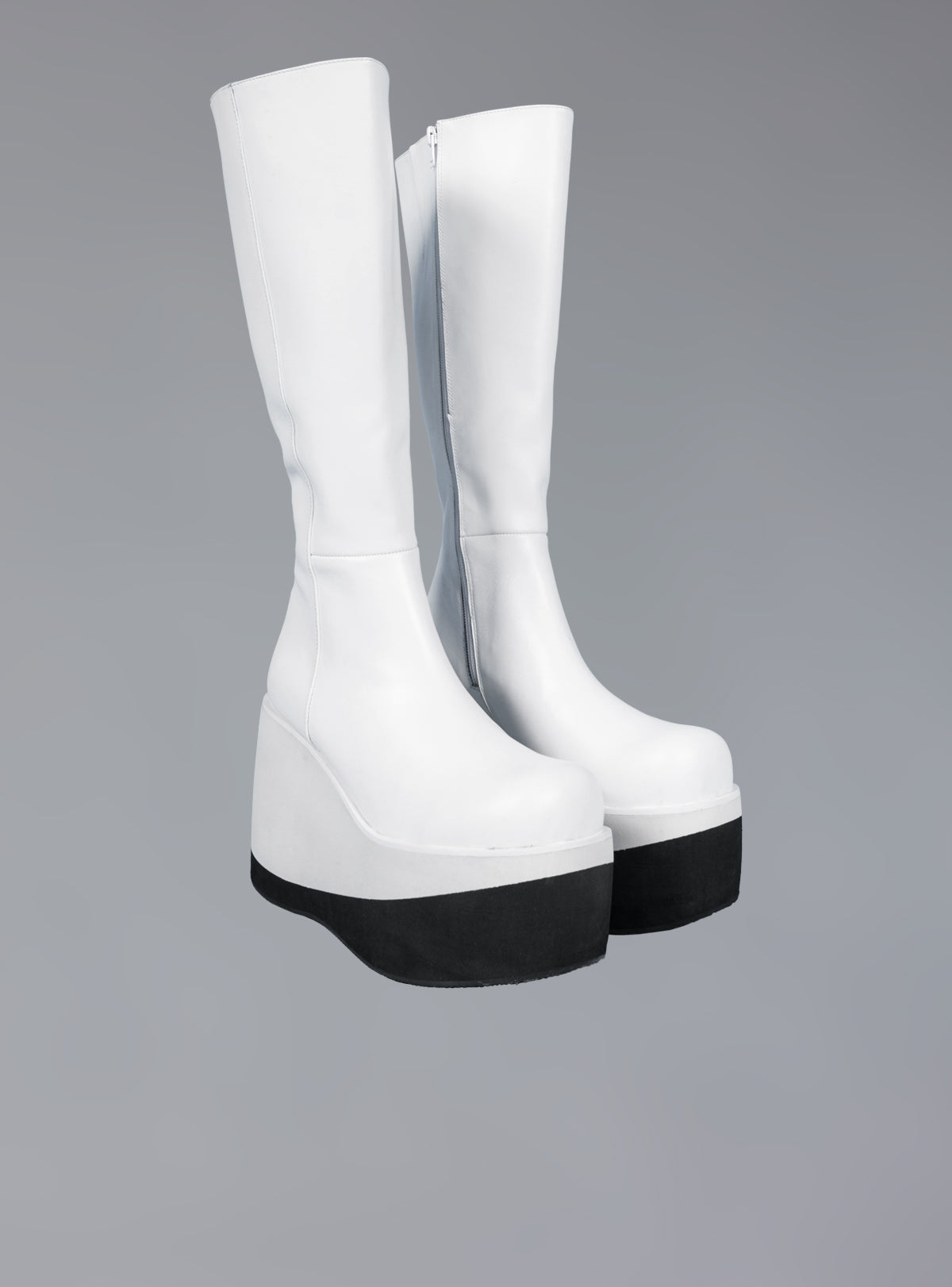 Stacked Leather Platform Knee High Boot - UNIF Shoes