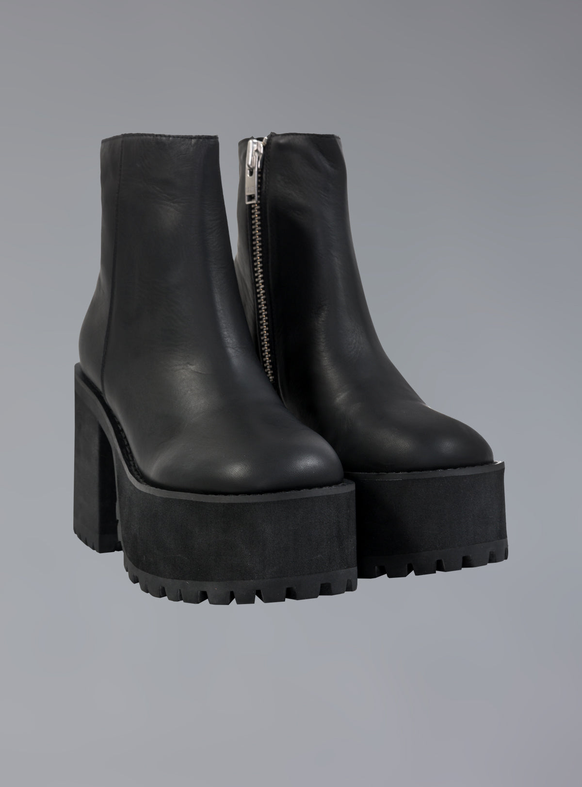 Platform Leather Ankle Boot With Heel - UNIF Shoes