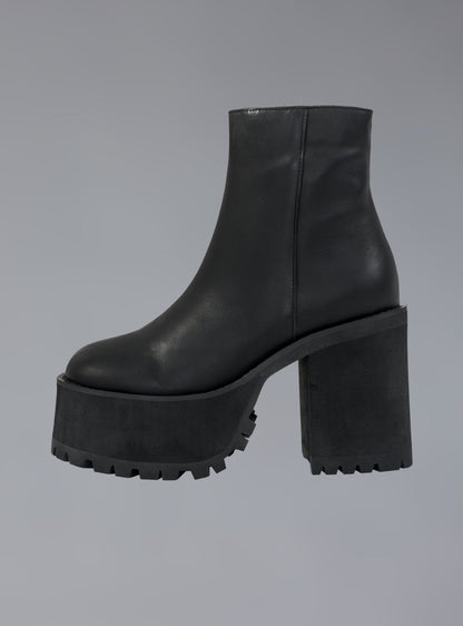 Platform Leather Ankle Boot With Heel - UNIF Shoes