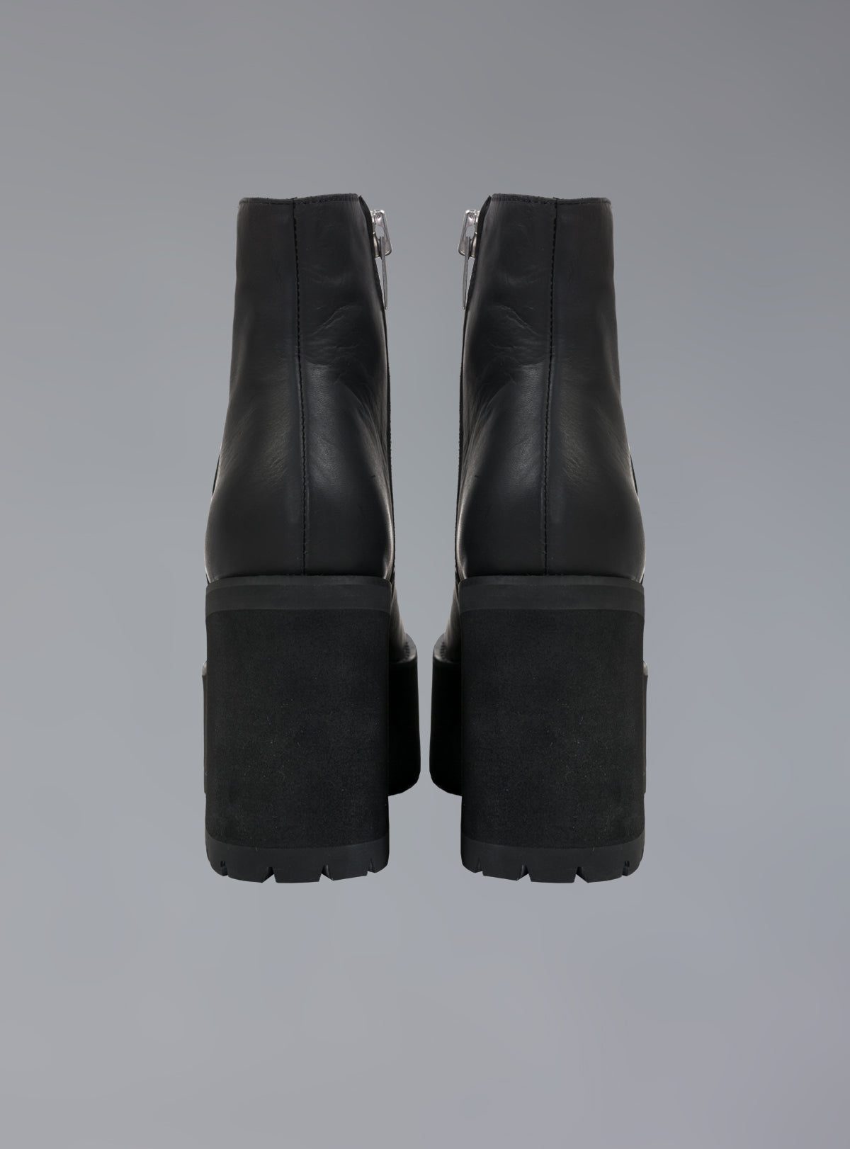 Platform Leather Ankle Boot With Heel - UNIF Shoes