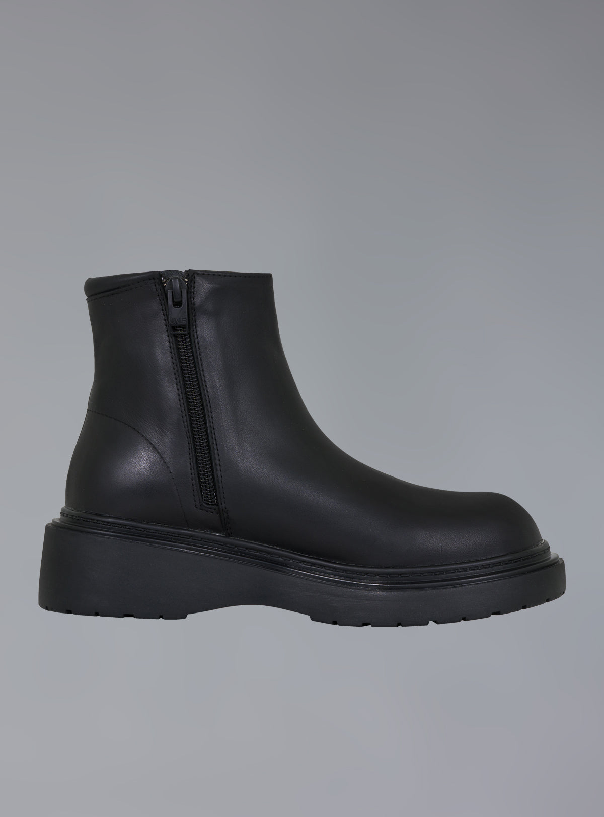 Zip-Up Leather Ankle Boot - UNIF Shoes