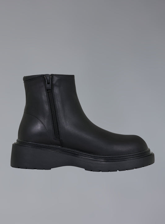 Zip-Up Leather Ankle Boot - UNIF Shoes
