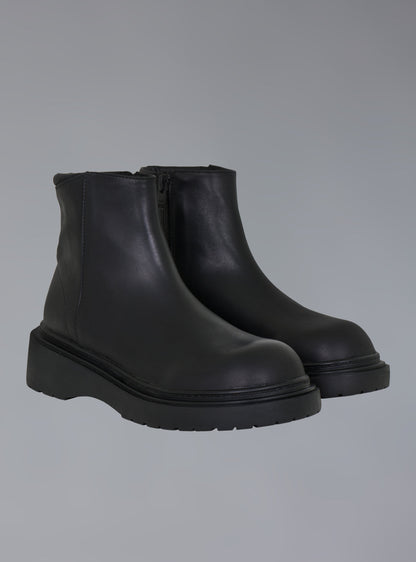 Zip-Up Leather Ankle Boot - UNIF Shoes