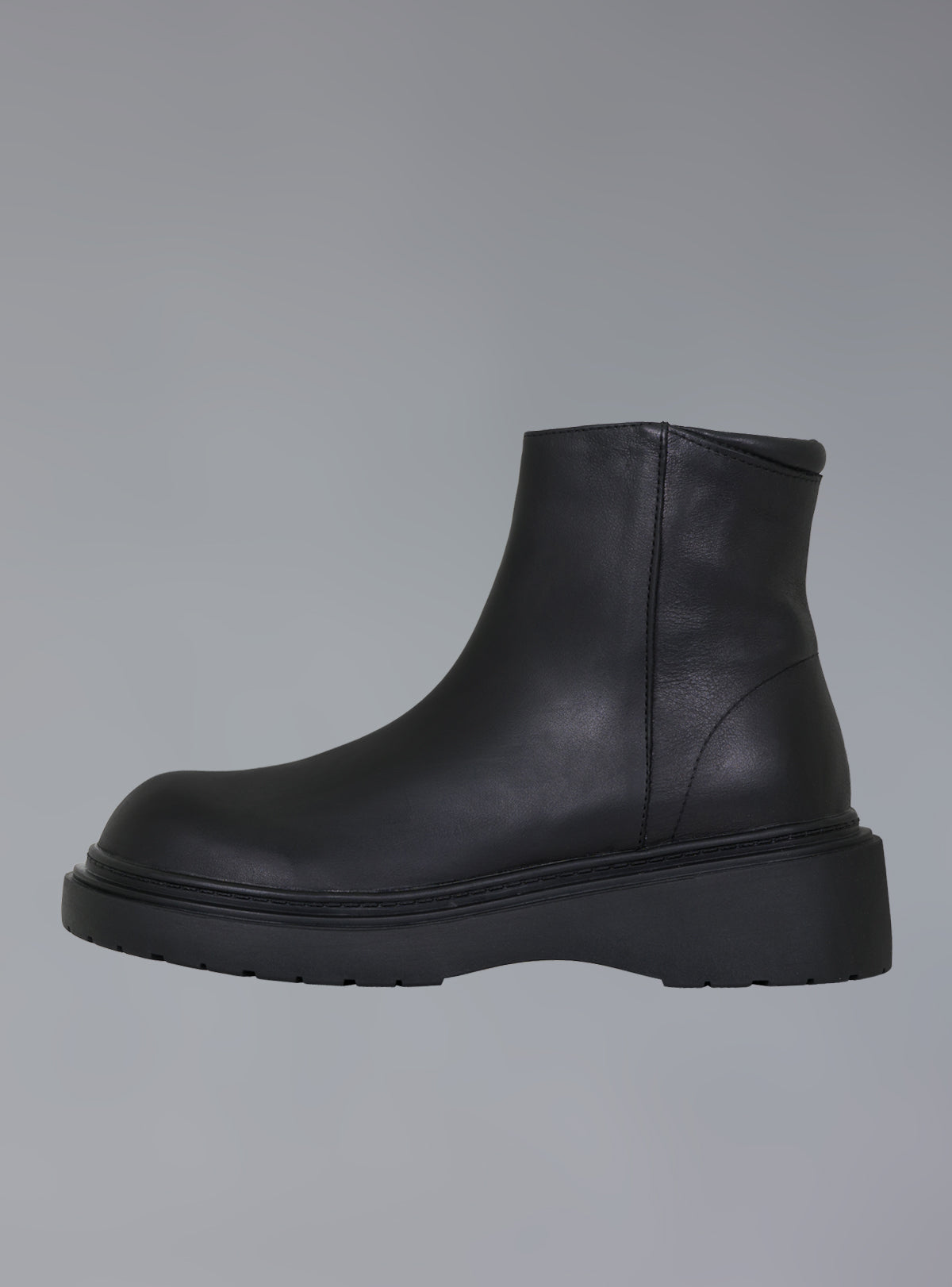 Zip-Up Leather Ankle Boot - UNIF Shoes