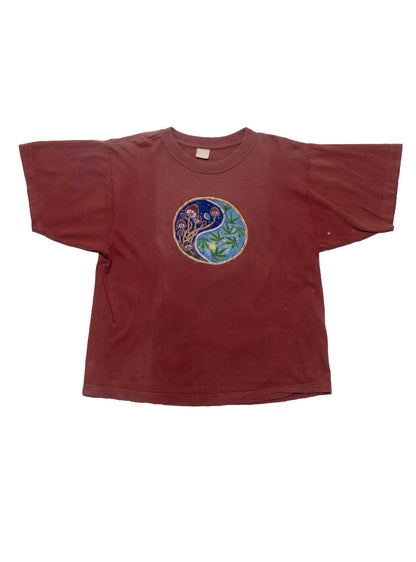 Vintage Yin Yang Mushroom Marijuana Tee - UNIF Vintage