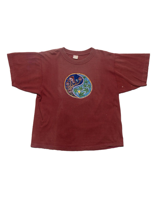 Vintage Yin Yang Mushroom Marijuana Tee - UNIF Vintage