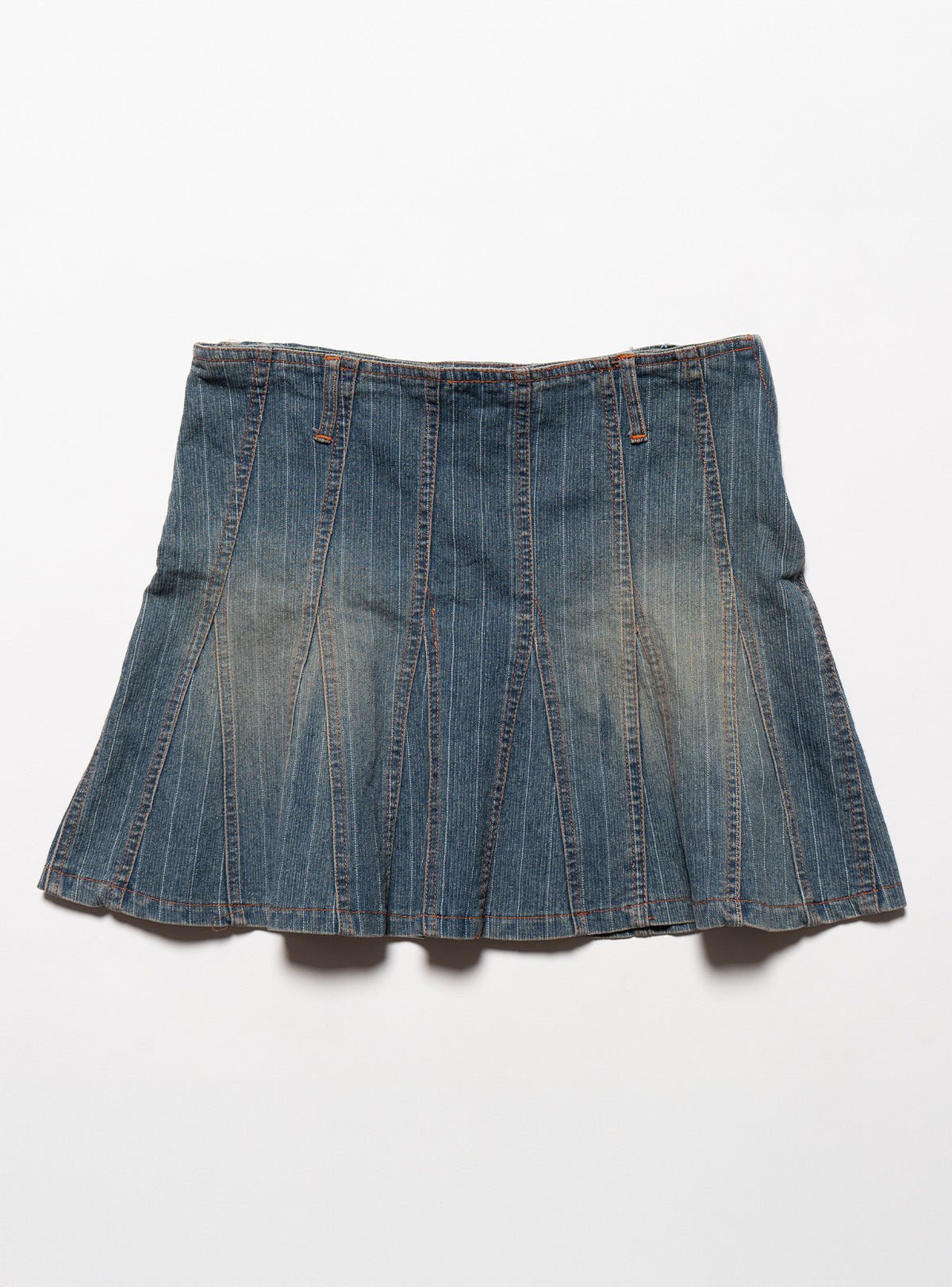 Vintage Starwear Y2K Denim Pinstriped Miniskirt - UNIF Vintage