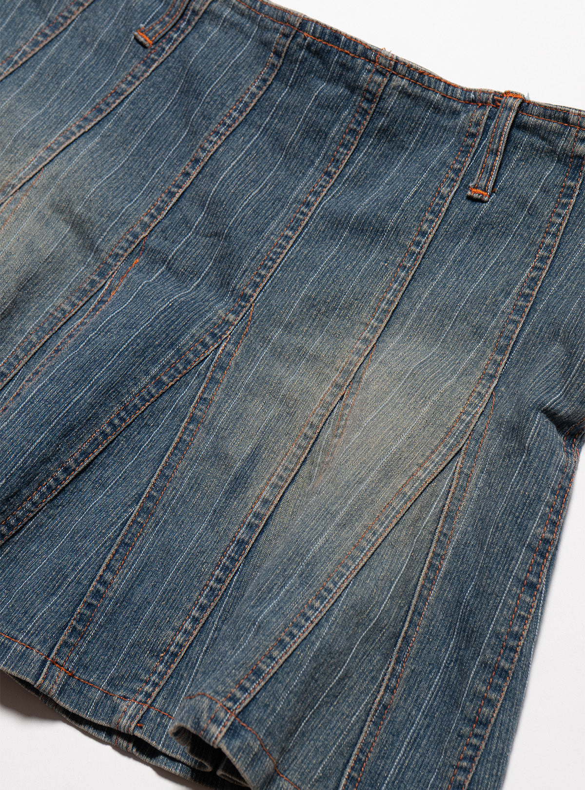 Vintage Starwear Y2K Denim Pinstriped Miniskirt - UNIF Vintage