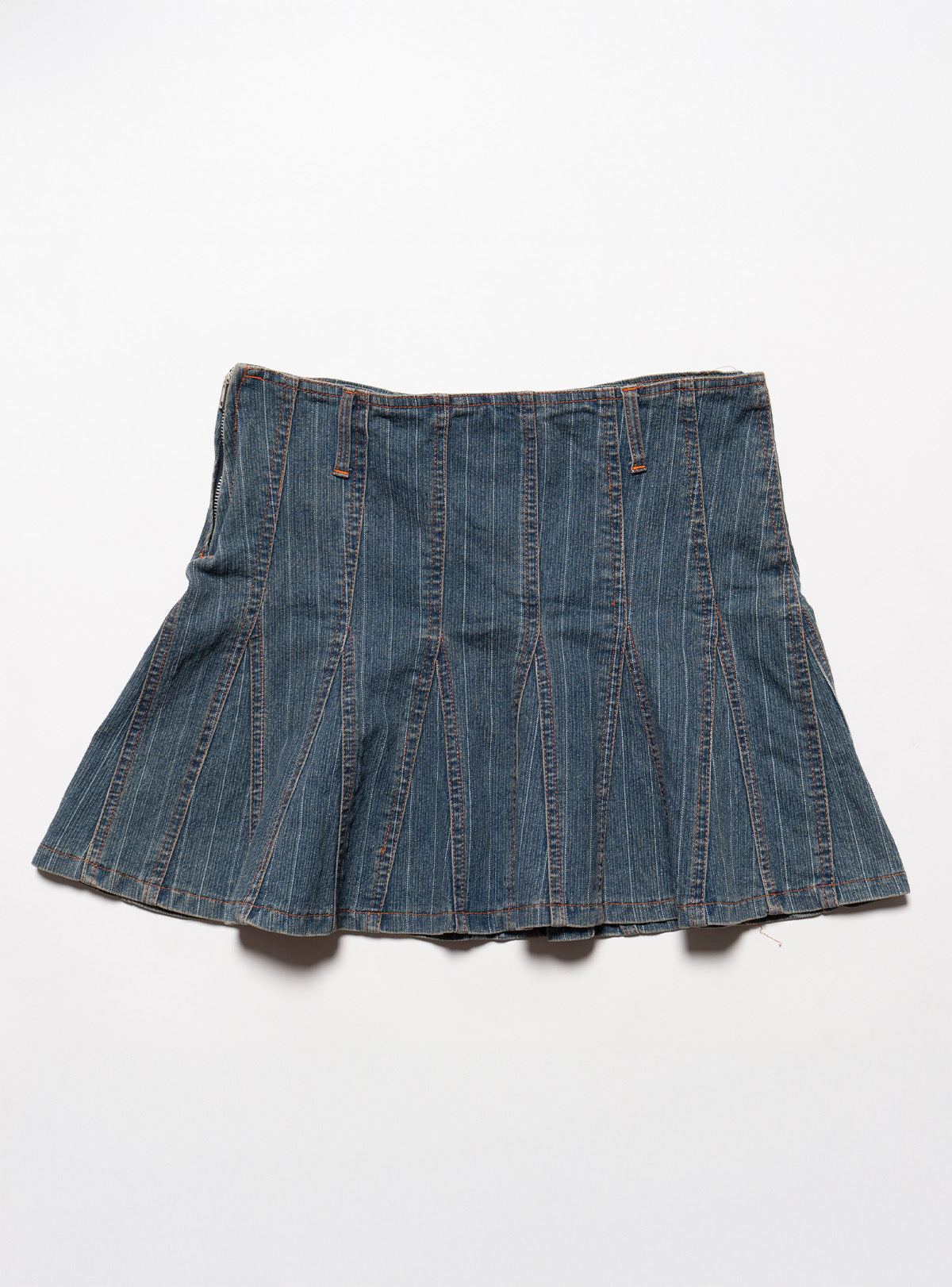 Vintage Starwear Y2K Denim Pinstriped Miniskirt - UNIF Vintage