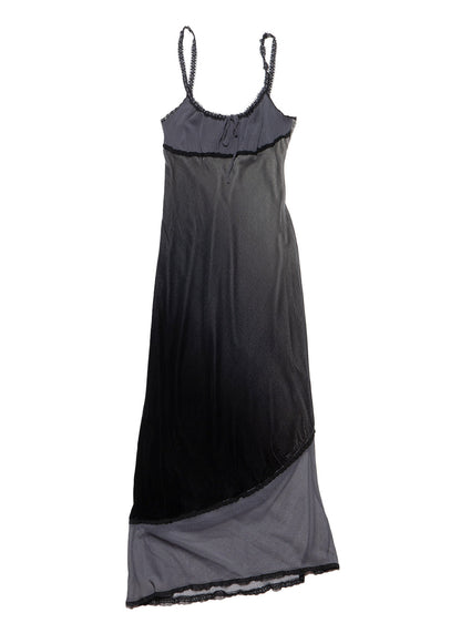 Vintage Betsy Johnson Velvet Gray Long Dress - UNIF Vintage