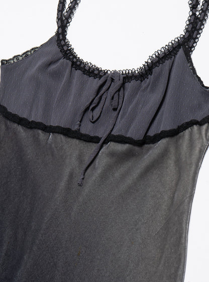 Vintage Betsy Johnson Velvet Gray Long Dress - UNIF Vintage
