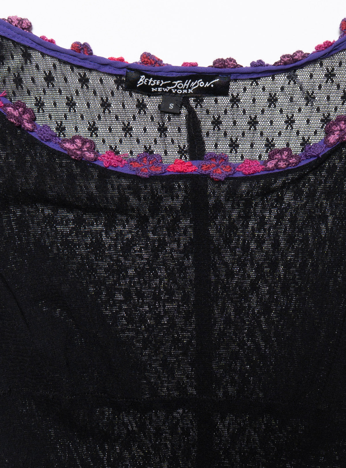 Vintage Betsy Johnson Lace Dress With Purple Trim - UNIF Vintage