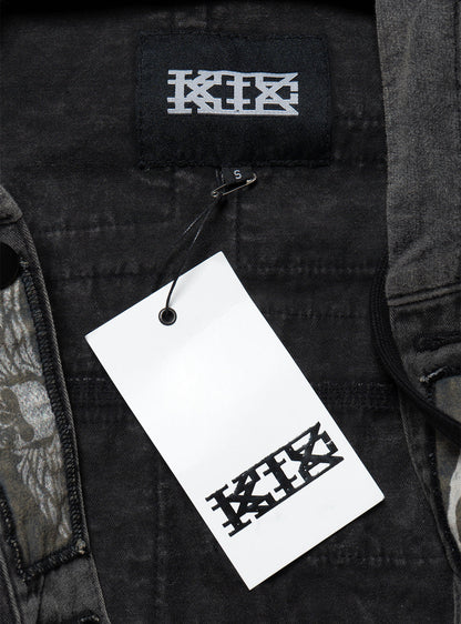 Vintage KTZ Crust Denim Vest With Hood - UNIF Vintage