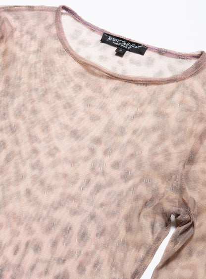 Vintage Betsy Johnson Cheetah Print Long Sleeve Top - UNIF Vintage