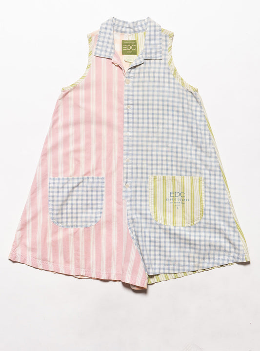 Vintage EDC by ESPRIT Colorblocked Shirt Tank Dress - UNIF Vintage
