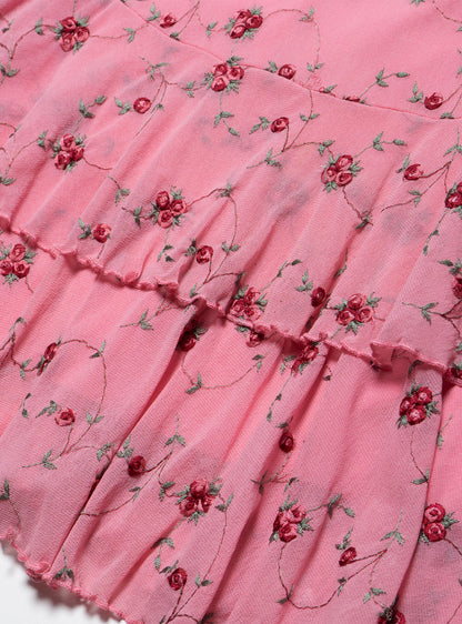 Vintage Pink Floral Dress - UNIF Vintage