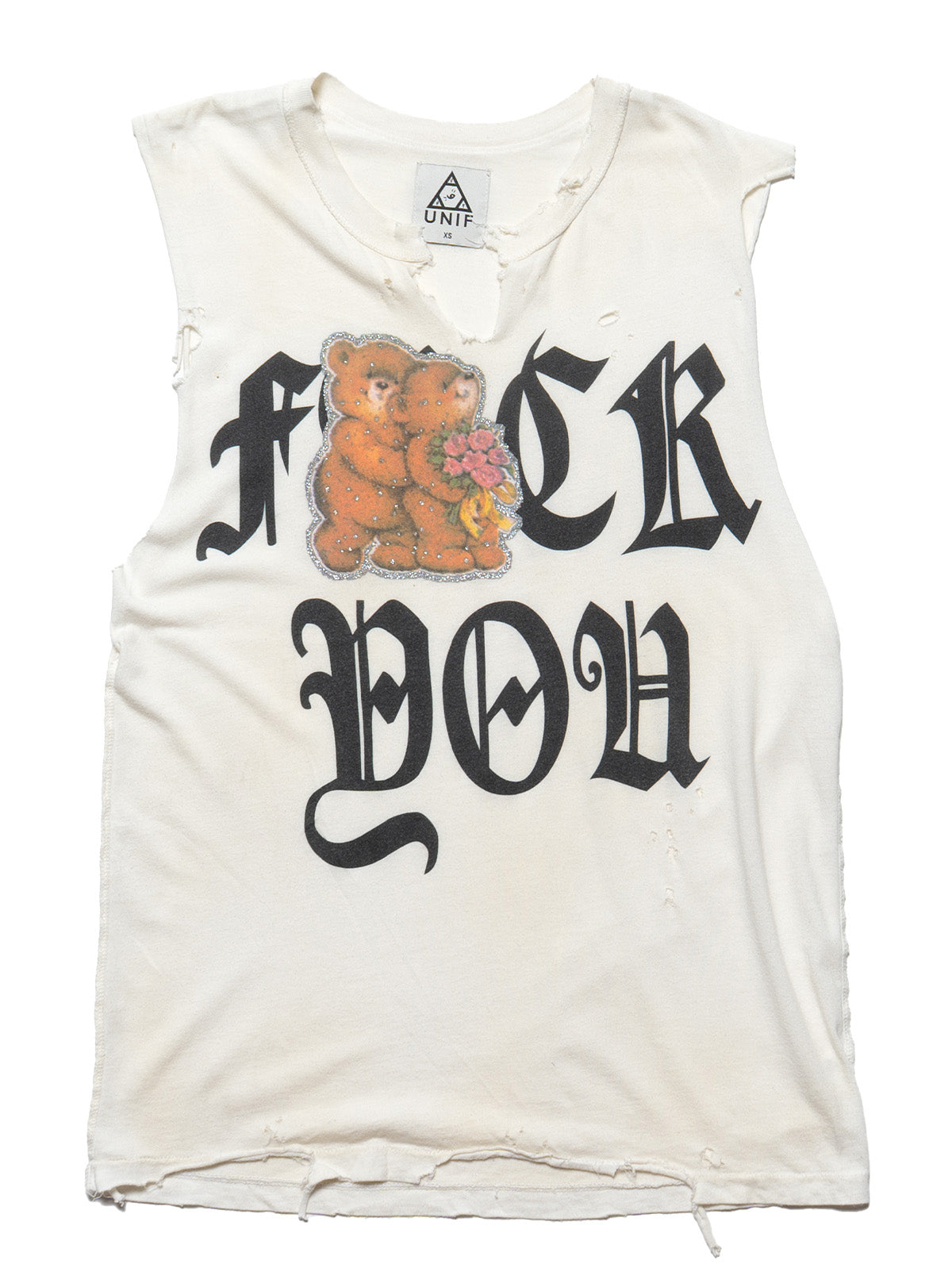 Vintage UNIF Fuck You Bears Sleeveless Tee - UNIF Vintage