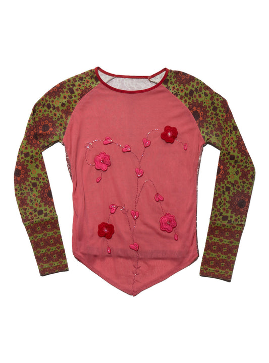 Vintage Kizungu Zungu Flower Long Sleeve Top - UNIF Vintage