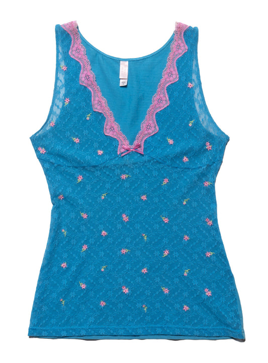 Vintage Victoria's Secret Blue and Pink Top - UNIF Vintage