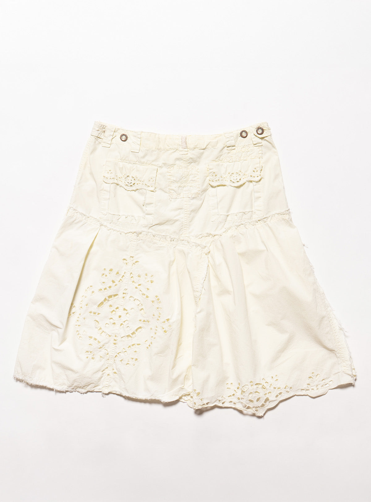 Vintage DA-NANG Yellow Eyelet Skirt - UNIF Vintage