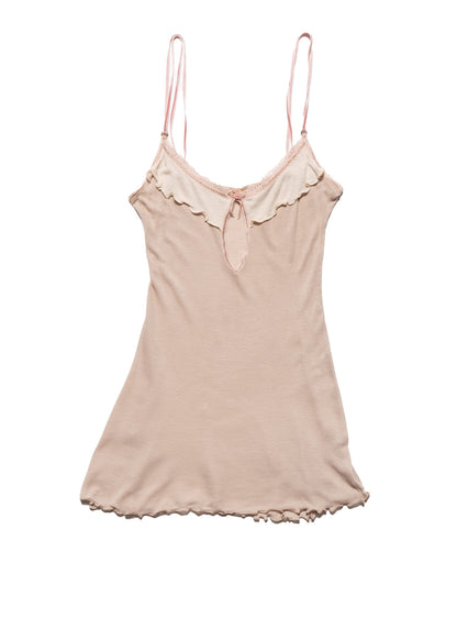 Vintage Delicate Dusty Beige/Pink Rose Tank - UNIF Vintage
