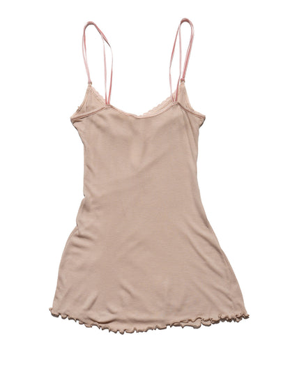 Vintage Delicate Dusty Beige/Pink Rose Tank - UNIF Vintage