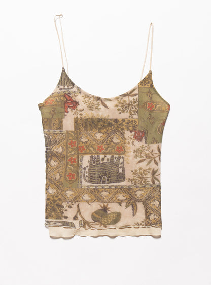 Vintage Weston Wear Mesh Print Spaghetti Tank - UNIF Vintage