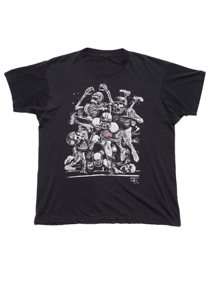 Vintage Fashion Victim Skeleton Football Tee - UNIF Vintage