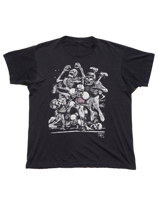 Vintage Fashion Victim Skeleton Football Tee - UNIF Vintage