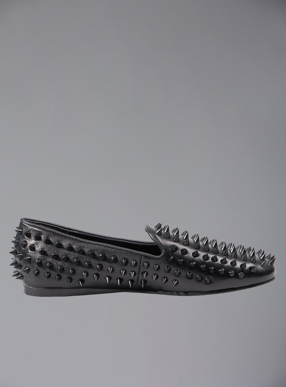 UNIF Hellraiser spiked slip on loafer in tonal on colorway. - UNIF New Arrivals